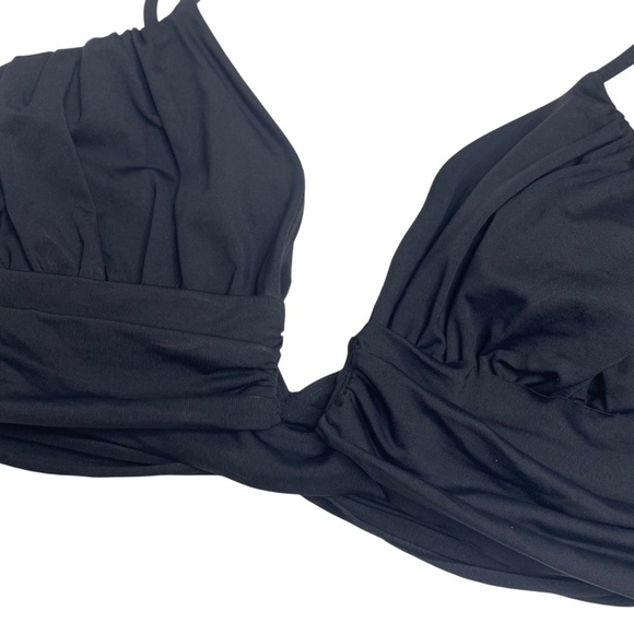 MICHAEL Michael Kors V-Wire Bikini Top Solid Black XS New - Picture 4 of 7